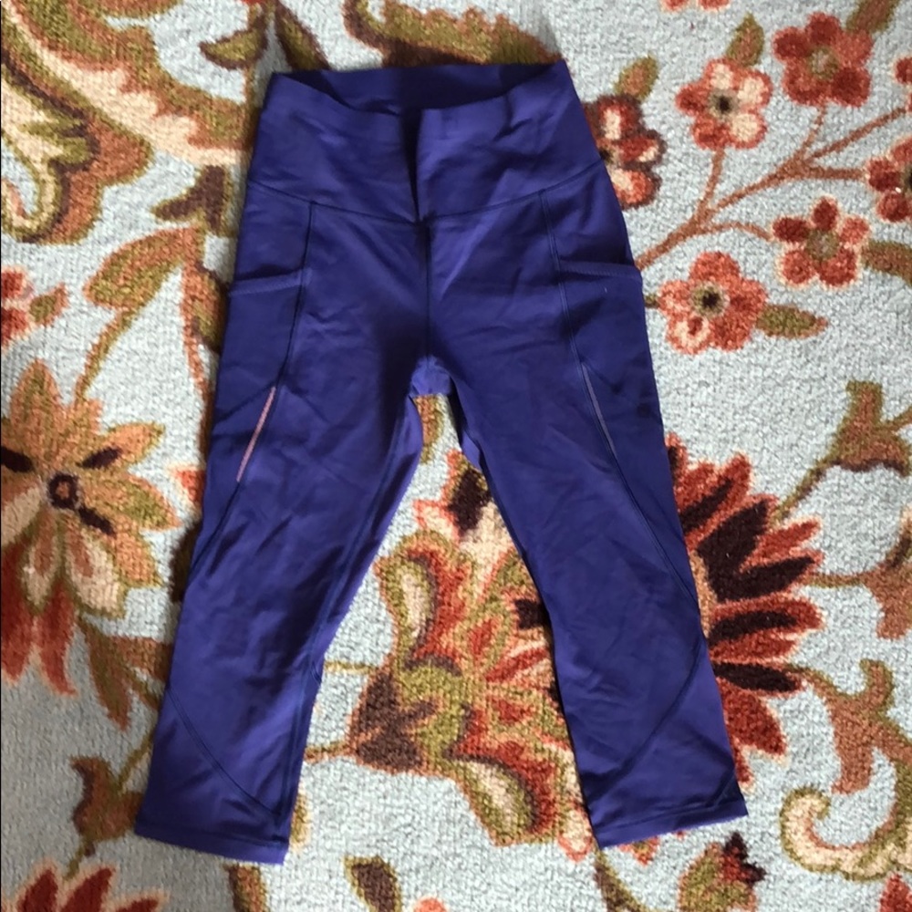Lululemon Capri with mesh detail